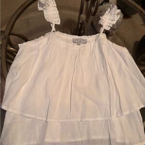 Hayden White Ruffled Tiered Camisole